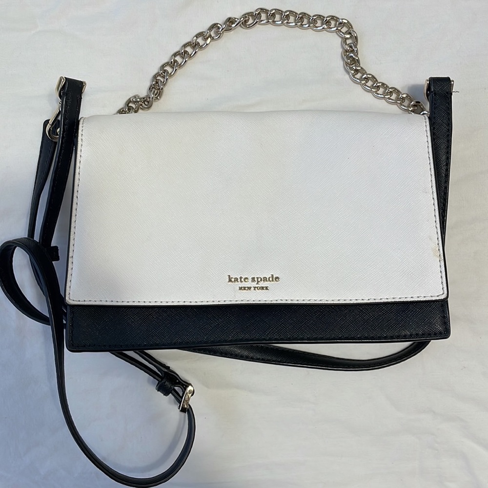 Kate spade black white crossbody